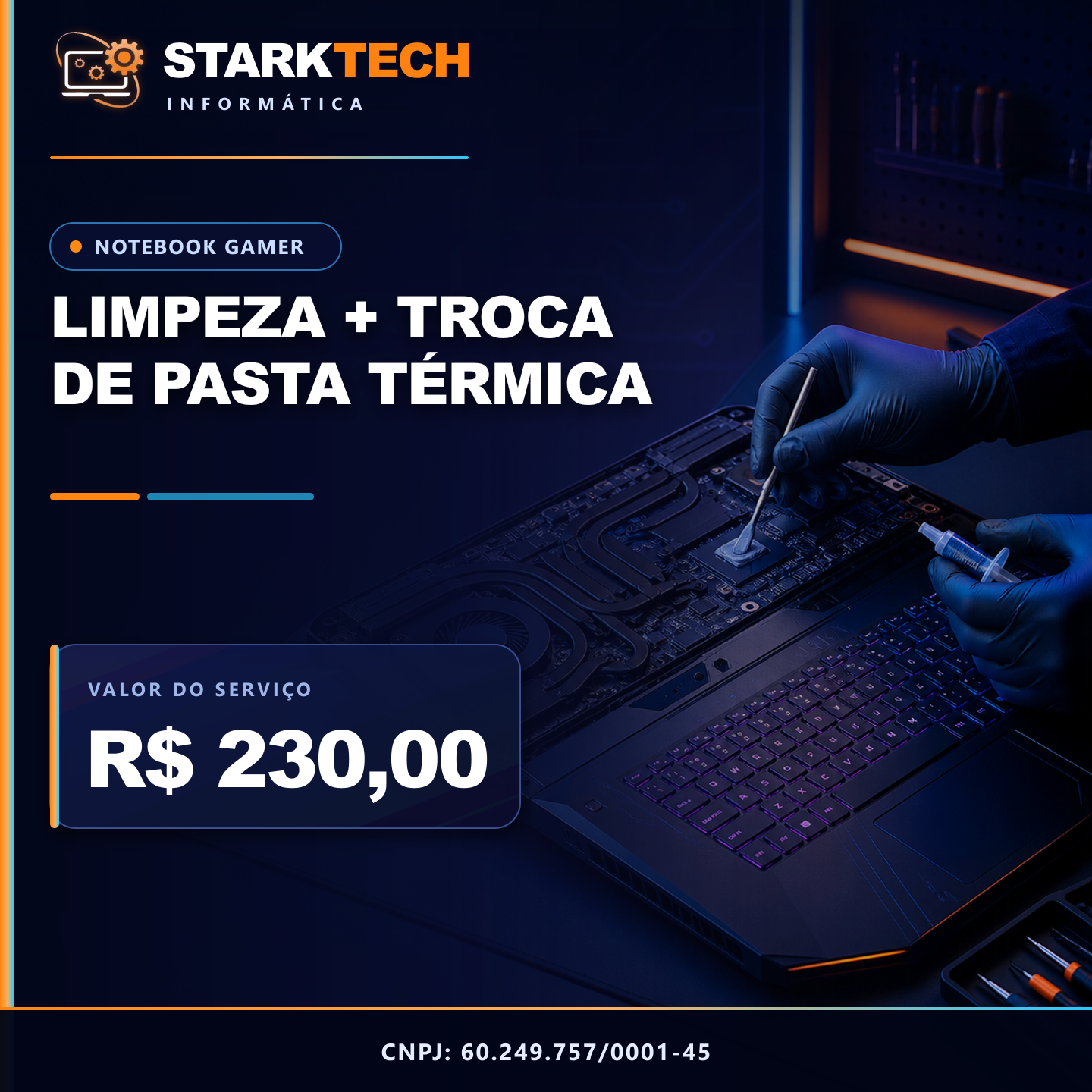 Limpeza e troca de pasta térmica em notebook gamer
